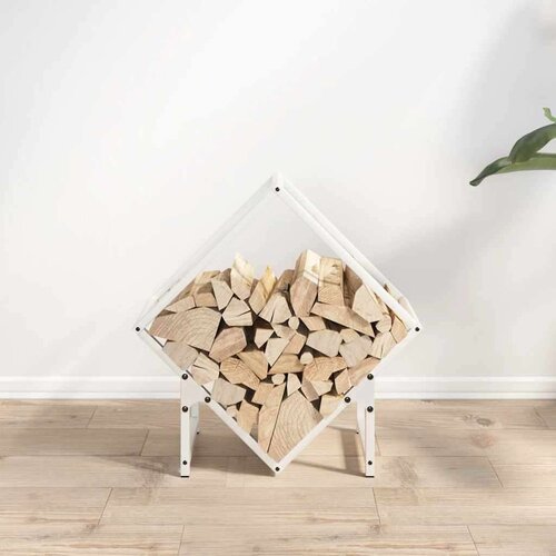  Stalak za drva bijeli 50x25x50 cm hladno valjani čelik Slike