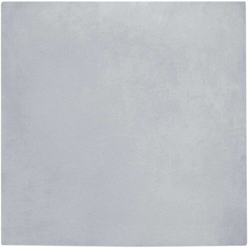  Faux Rabbit Fur Rug Siva 120 x 120 cm Poliester Slike