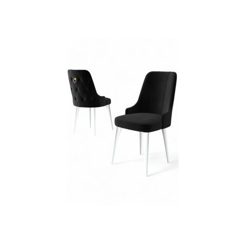 Hanah home set 4 stolice newa black white Slike