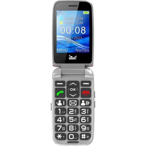 Mean IT Telefon mobilni, 2.8" ekran, Dual SIM, SOS tipka - SENIOR FLIP MAX Red Cijene