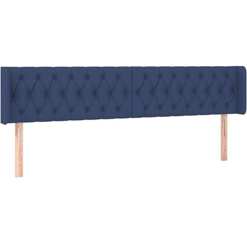  Uzglavlje s u&amp;scaron;ima plavi 203x16x78/88 cm od tkanine Slike