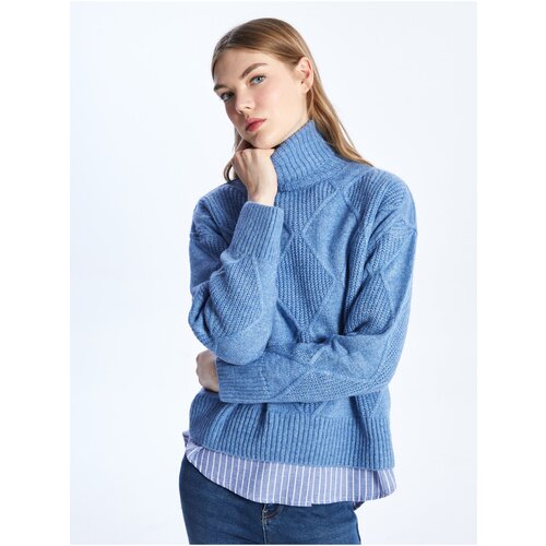 LC Waikiki Turtleneck Self-Patterned Long Sleeve Women's Knitwear Sweater Slike