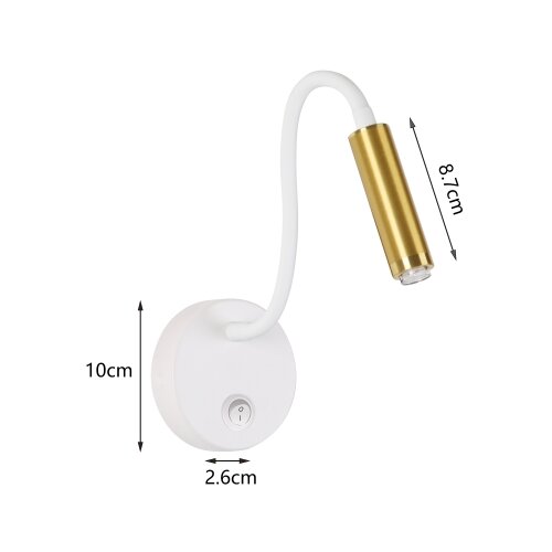  Brilagi - LED prigu&amp;scaron;iva fleksibilna zidna lampa MAYA 1xG9/4W/230V bela/zlatna Slike