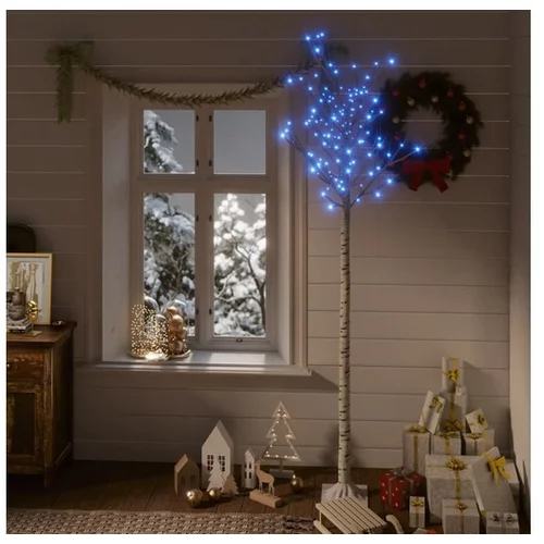  Božično drevesce z 200 LED lučkami 2,2 m modro vrba