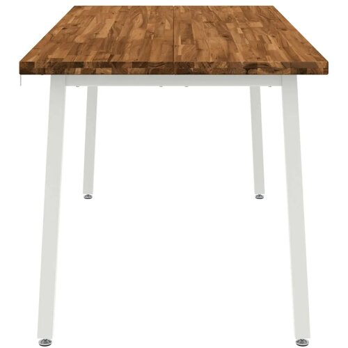 Kvadratni blagovaonski stol 160 x 80 x 75 cm Prirodna - Prirodna i bijela 160 x 80 x 75 cm Četvrtasto Slike