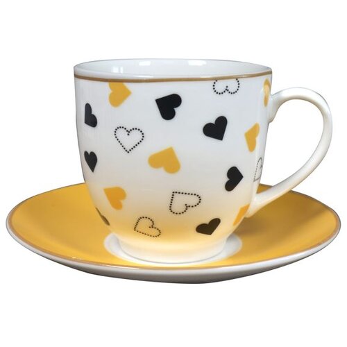 Sigma PORCELAN SET ZA KAFU 160ml 6/1 (SRCA/ŽUTI) JH-CS-160ZHC-9320 Slike