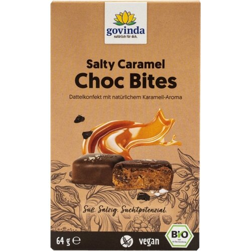 Govinda Salty Caramel Choc Bites Bio - 64 g Cene