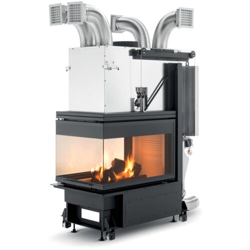 Palazzetti kaminski vložek na drva ecomonoblocco wt 60 3D V16 front version - z ventilacijo eplus Slike