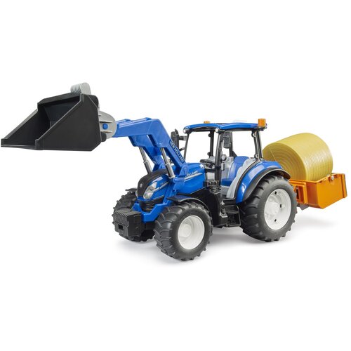 Bruder Traktor New Holland T5.120 sa utovarivačem, ka&amp;scaron;ikom i vilju&amp;scaron;kama Slike