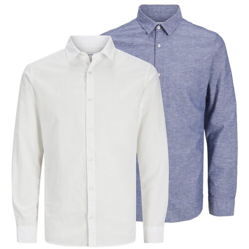 Jack & Jones Set muških košulja 12278074, 2 komada, Bela i plava Cene