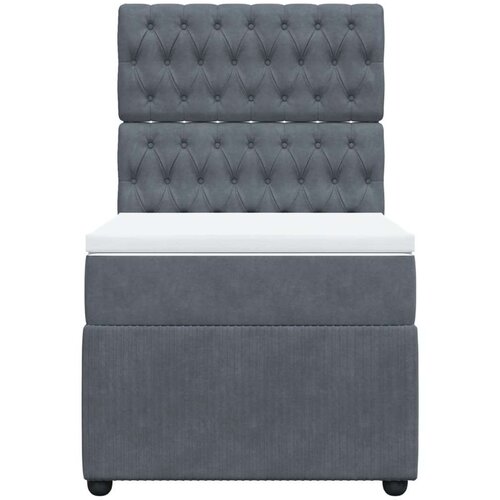 VidaXL Box spring krevet s madracem tamnosivi 90x190 cm bar&amp;scaron;unasti Slike