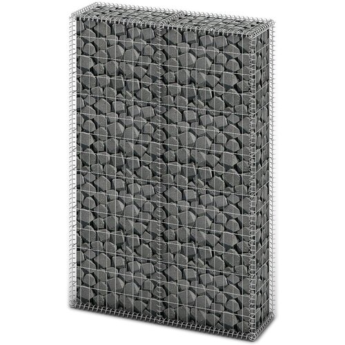 VidaXL Gabion ko&amp;scaron;ara s pokrovi pocinkana žica 150 x 100 x 30 cm Slike