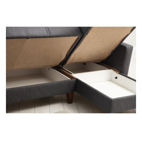 Atelier Del Sofa ugaona garnitura polya dark grey Slike