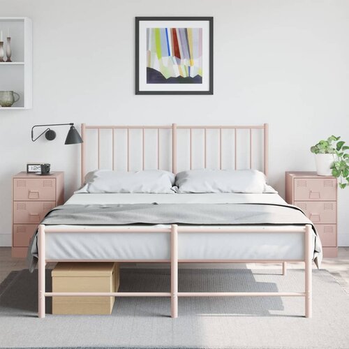 vidaXL Noćni ormarići 2 kom ružičasti 34 5 x 39 x 62 cm čelični Cijene
