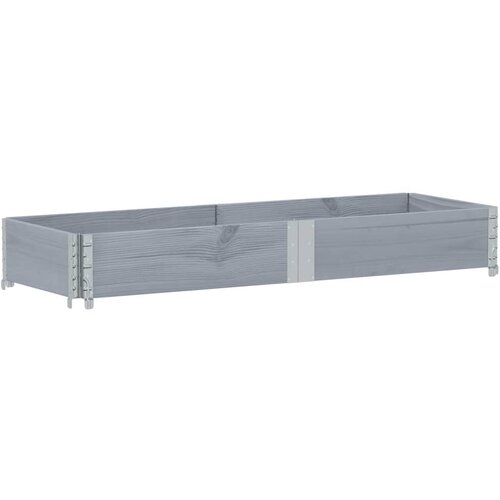 Maison Chic Vrtna visoka greda - cvetlična korita - Cvetlični Lonec siva 150x50 cm trdna borovina, (21789324) Slike