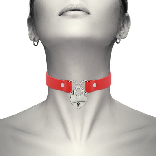 Coquette choker Keys Heart rdeč Slike
