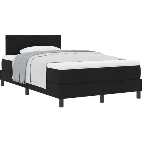  Kutna opružna kreveta s madracem Crna 120x200 cm Tkanina Cene