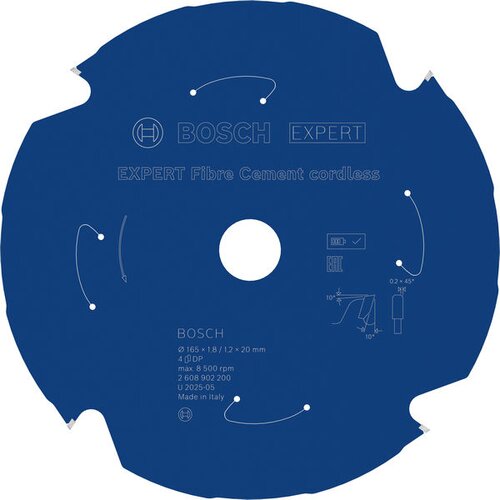 Bosch aku list testere za vlaknasti cement expert 2608902200, 165 mm, 4T Cene