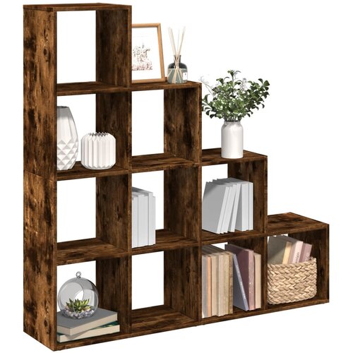 Furnova Pregrada s knjižno omaro 4-nads. dim. hrast 131,5x29x131,5 cm, (21950851) Slike
