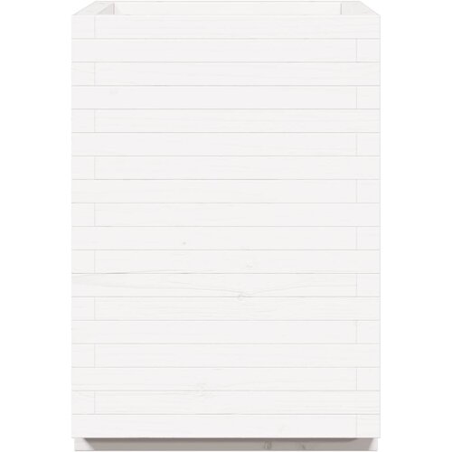  Vrtna sadilica bijela 50x50x72,5 cm od masivne borovine Slike