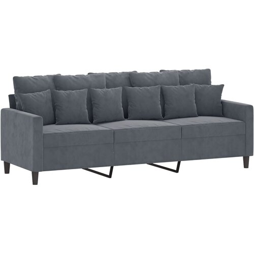  2-dijelni set sofa s jastucima tamnosivi bar&amp;scaron;unasti Slike