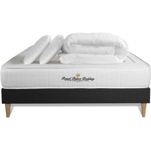 Royal Palace Bedding Kompletni paket za posteljo - Vzmetnica 140x190 cm + Vzmetni boksi z letvami (v kompletu) + 2 vzglavnika + Prešita odeja - Nottingham, (21613178) Cene