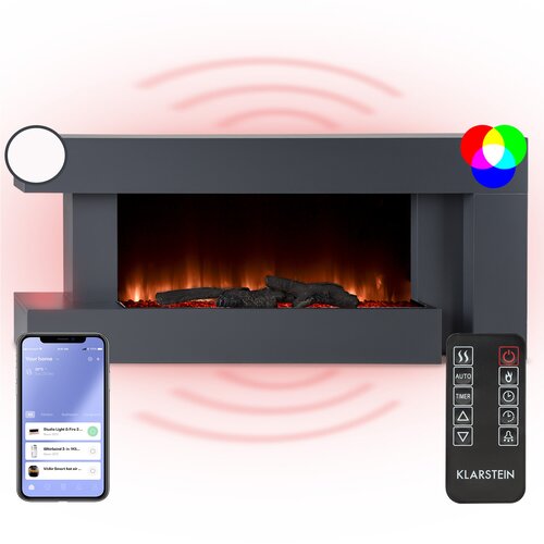 Klarstein Studio Light & Fire 2 Smart, kamin, 1000/2000W, MDF, WiFi Control Cijene