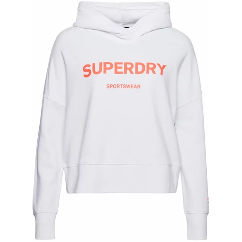 Superdry Sweater majica narančasta / bijela