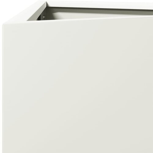  Vrtna sadilica bijela trokutasta 30 x 26 x 75 cm čelična Slike