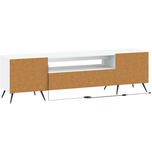  LED TV kabinet Bijela Konstruirano drvo Slike
