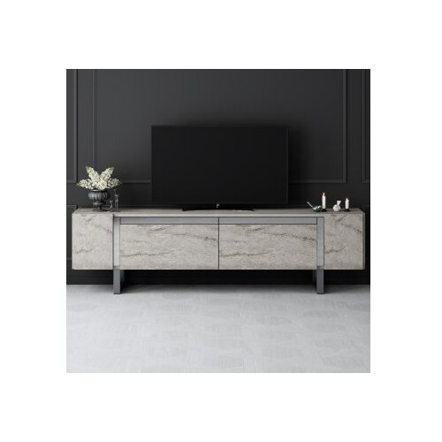 Hanah home tv polica yildiz travertine silver Cene