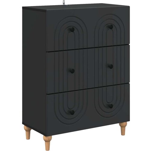  Predalna omara Črna 66 x 34,5 x 90 cm Inženirski les, (5000232597) Cene