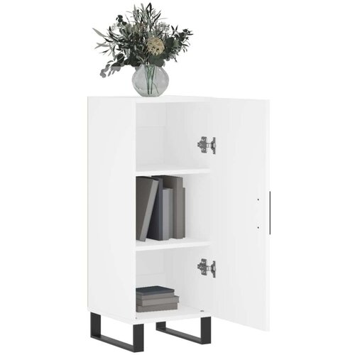 VidaXL Komoda bijela 34 5 x 34 x 90 cm od konstruiranog drva Slike