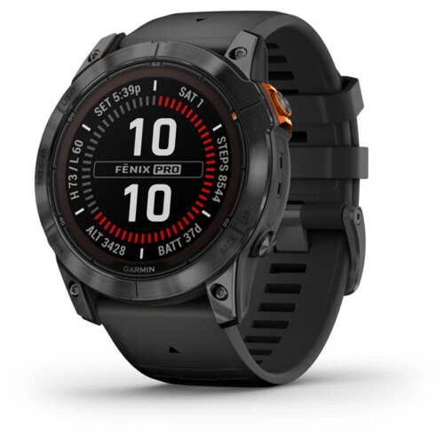 Garmin fenix 7X Pro, Solar izdanje, tamnosivi s crnim remenom Slike