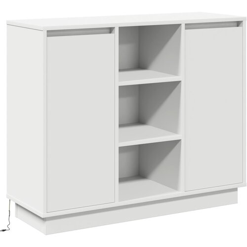 VidaXL Sideboard s LED svjetlom Bijela 90x32x75 cm Izrađeno od drvenih materijala Slike