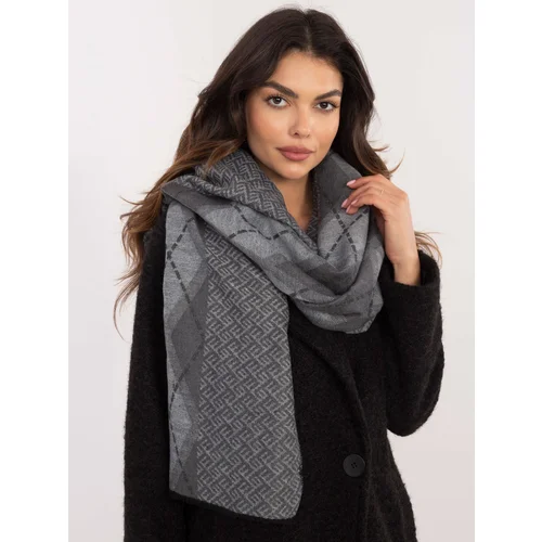 Fashionhunters Dark grey women's scarf