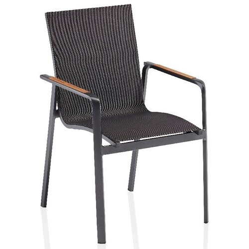 Vrtni ležalniki in počivalniki KETTLER DIAMOND zložljiv aluminijast fotelj z naslonjali iz tikovine &ndash; antracit / antracit Cene