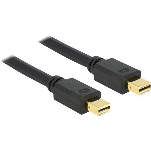 Delock Mini-DisplayPort priključni kabel mini DisplayPort vtič\, mini DisplayPort vtič 1.00 m črna 83473 pozlačeni konektorji DisplayPort kabel, (20415521) Cene