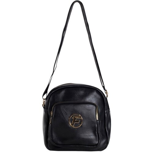 Fashion Hunters Black small messenger bag on a wide strap Slike