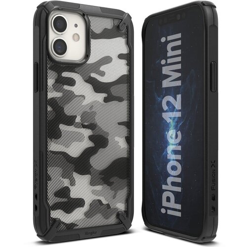 Ringke Fusion X Design izdržljivo kući&amp;scaron;te s TPU odbojnikom za iPhone 12 Mini Camo Slike