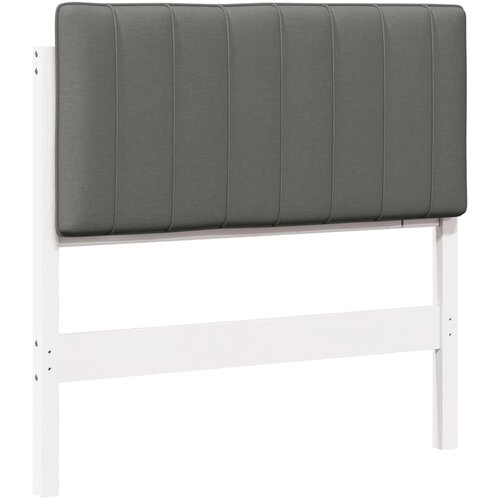 vidaXL Tapecirano vzglavje z vzglavjem Bela in svetlo siva 90 cm, (5000108794) Cene
