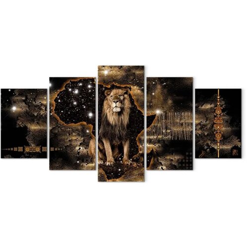  Slika - Golden Lion (5 Parts) Wide 100x50 Standard Slike