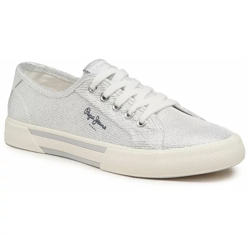 PepeJeans Tenis superge Brady Party W PLS31439 Silver 934