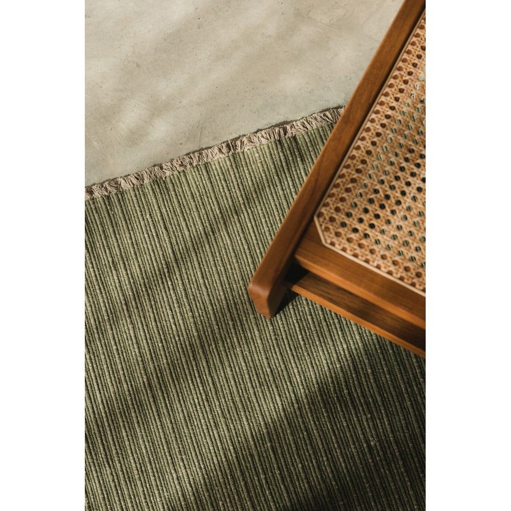 Lorena Canals Kaki zeleni ručno rađen pamučan tepih 200x300 cm Handloom &amp;ndash; Slike
