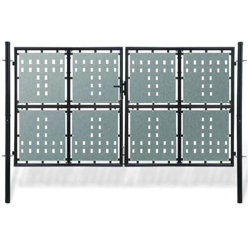vidaXL enojna ograjna vrata 300x225 cm črna Cene