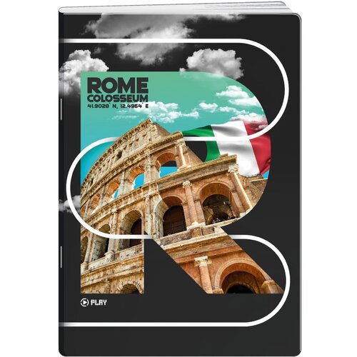 Play premium, sveska, 50 lista, City by night - odaberite motiv Rome A4 Karo Cene