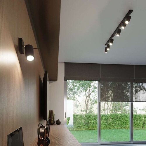  Sollux SL.0334 - Spot svetilo RING 6L 6xGU10/10W/230V crno Slike