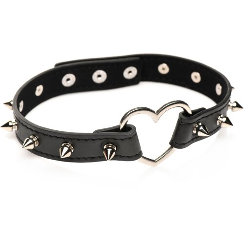 Master Series Spiked Heart Choker Black Cijene
