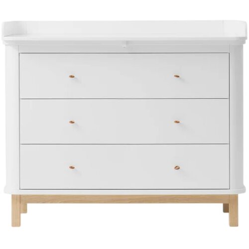 Oliver Furniture® komoda s previjalno mizo white/oak Cene