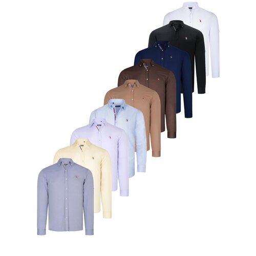 Dewberry NINE SET G674 MENS SHIRT-BLACK-WHITE-NAVY BLUE-GREY-YELLOW-LILAC-LIGHT BLUE-EARTH-SAKS Slike